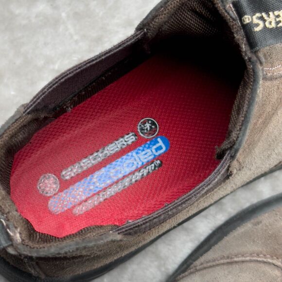 Skechers Work Tapter ST Brown Suede Chelsea Boots Mens Size 7.5 - Picture 9 of 16